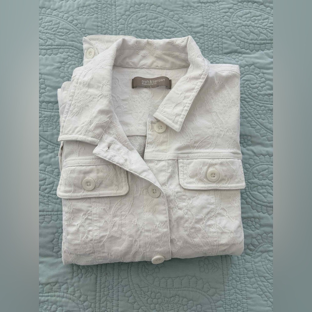 Croft & Barrow Women's White Jean Jacket